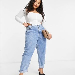 ASOS high rise curve original mom jean